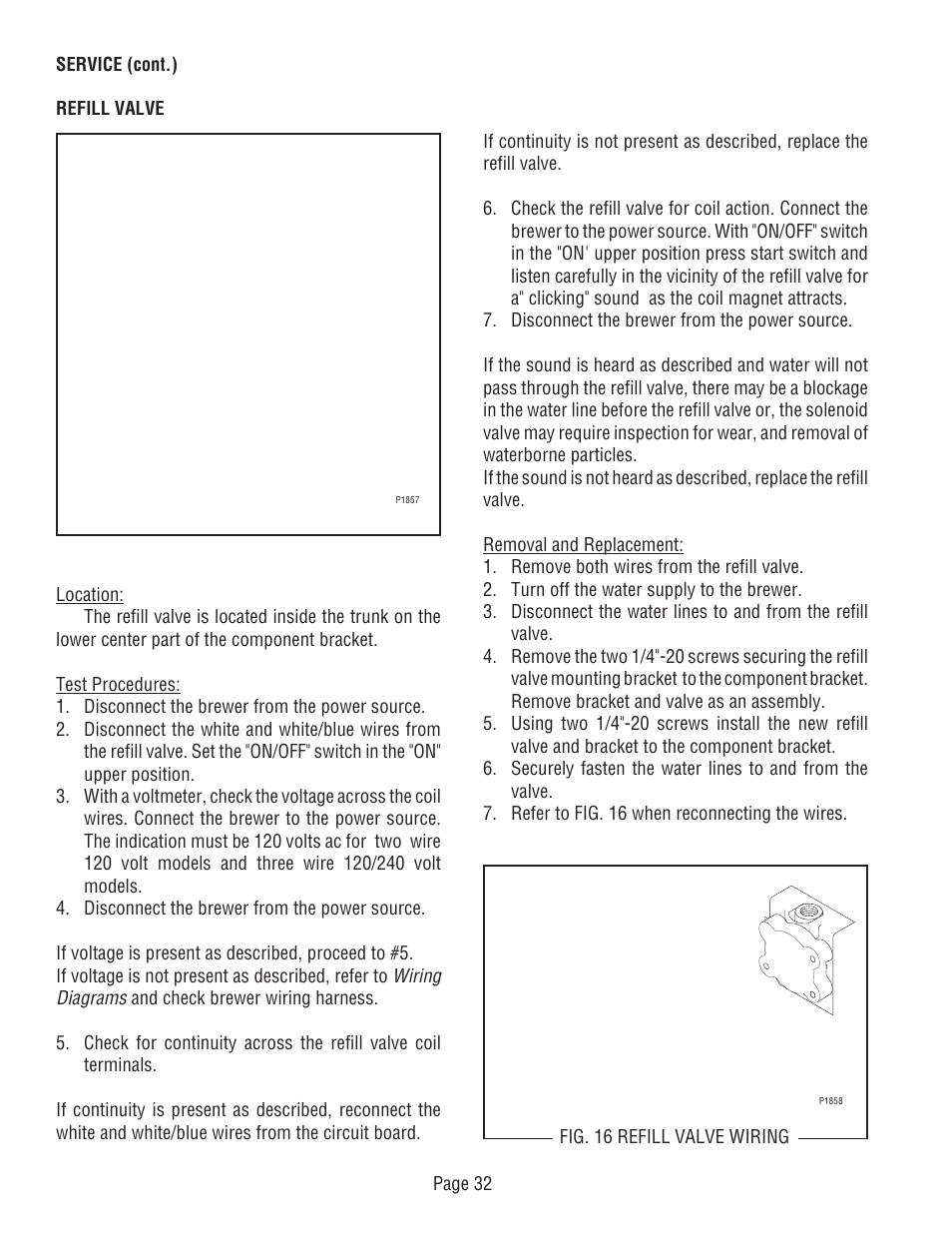 Bunn CDBCF CDBCP User Manual | Page 32 / 36