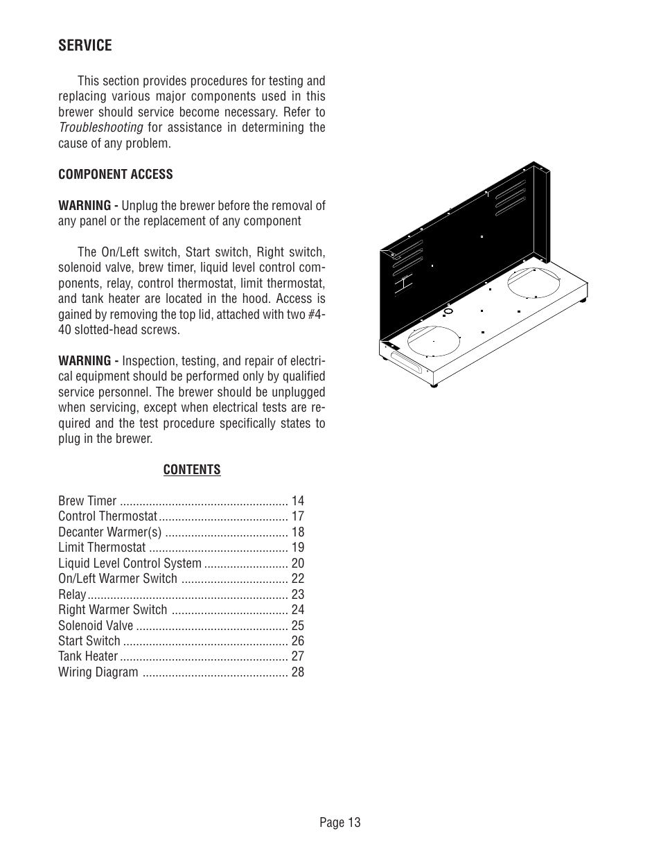 Bunn VLPF User Manual | Page 13 / 28