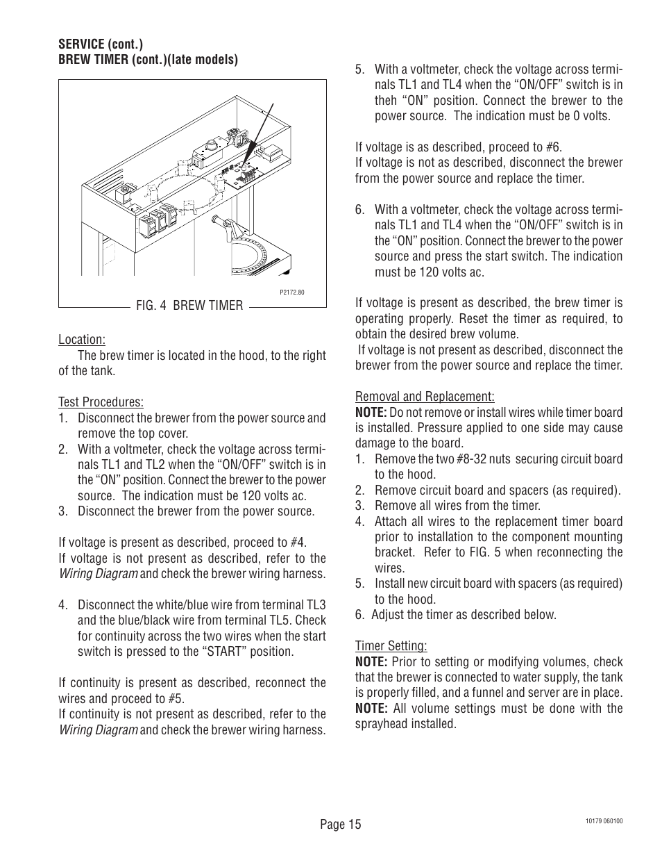Bunn VLPF User Manual | Page 15 / 28