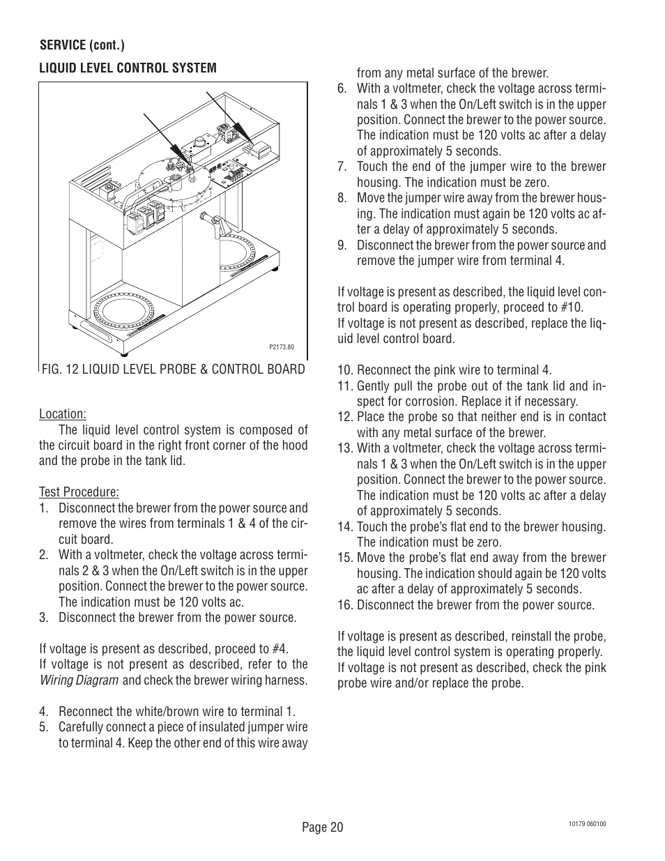 Bunn VLPF User Manual | Page 20 / 28