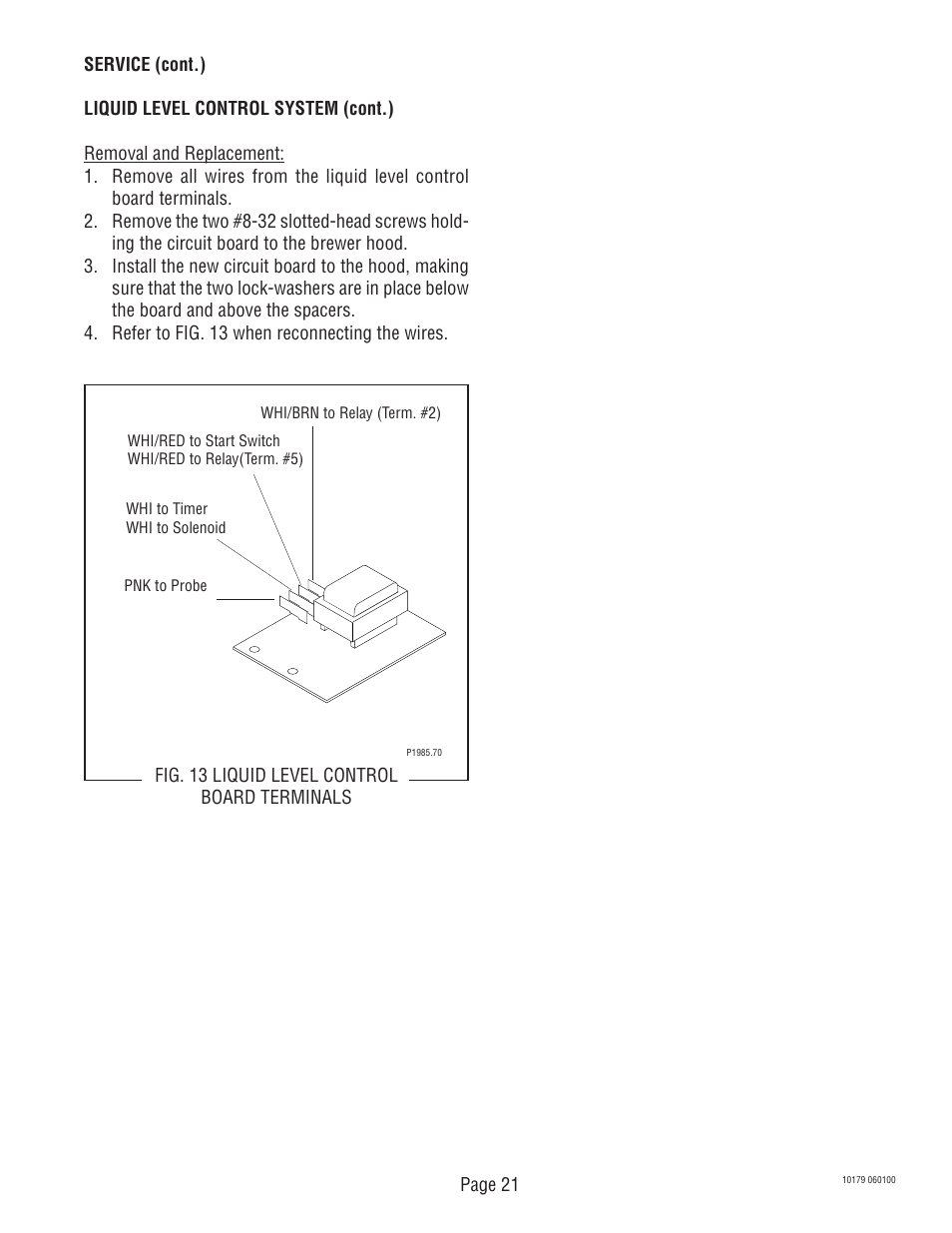 Bunn VLPF User Manual | Page 21 / 28
