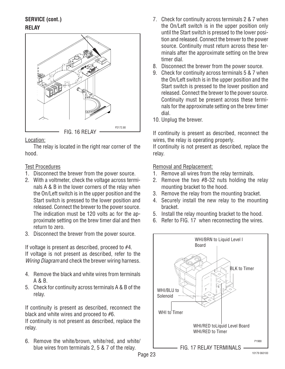 Bunn VLPF User Manual | Page 23 / 28