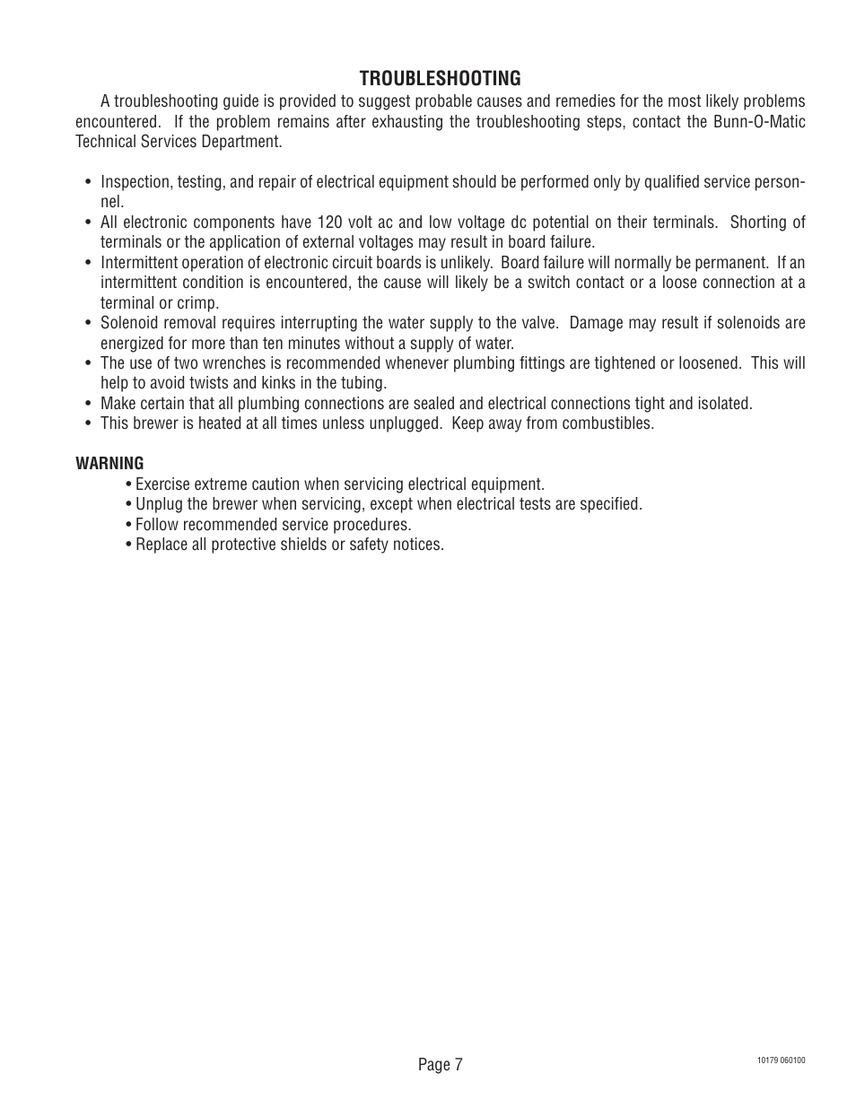Bunn VLPF User Manual | Page 7 / 28