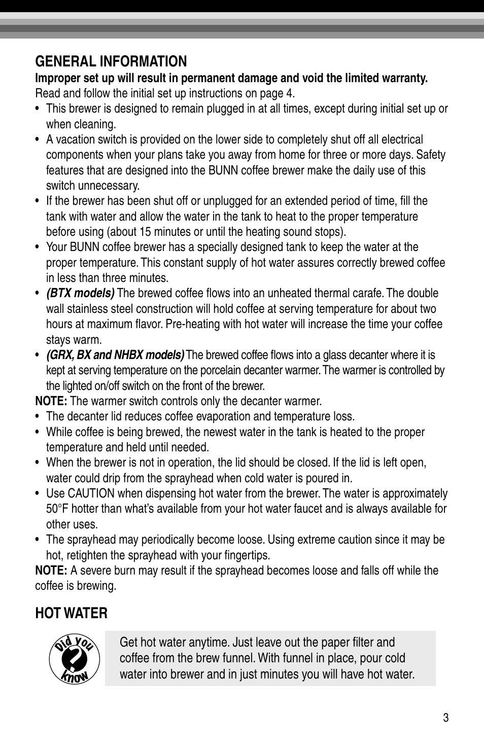 Bunn BX-B User Manual | Page 5 / 16