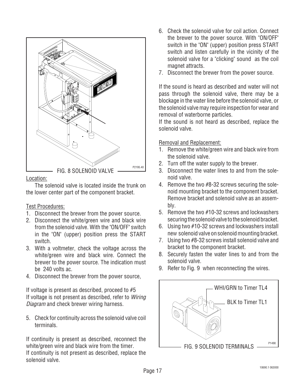 Bunn CWA-APS User Manual | Page 17 / 25