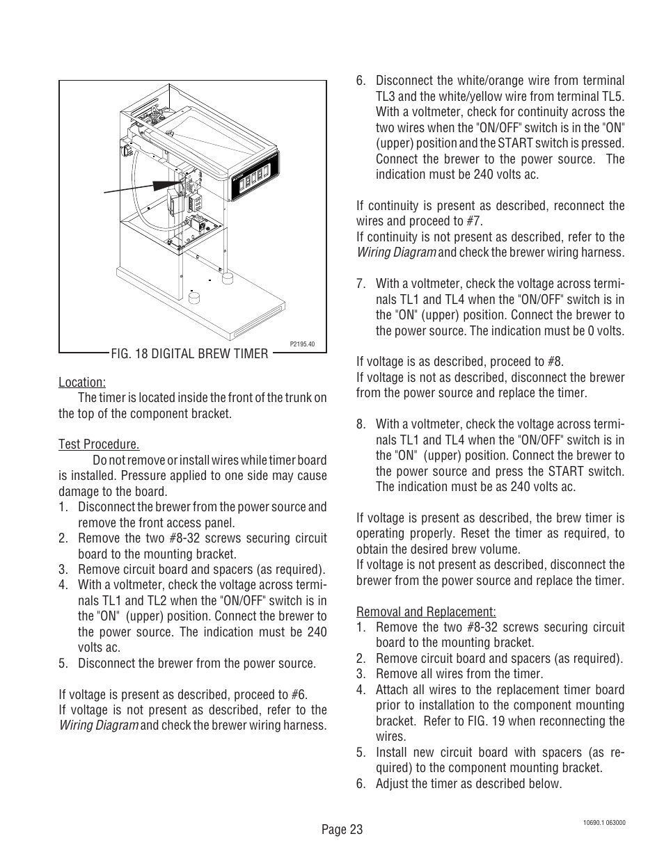 Bunn CWA-APS User Manual | Page 23 / 25