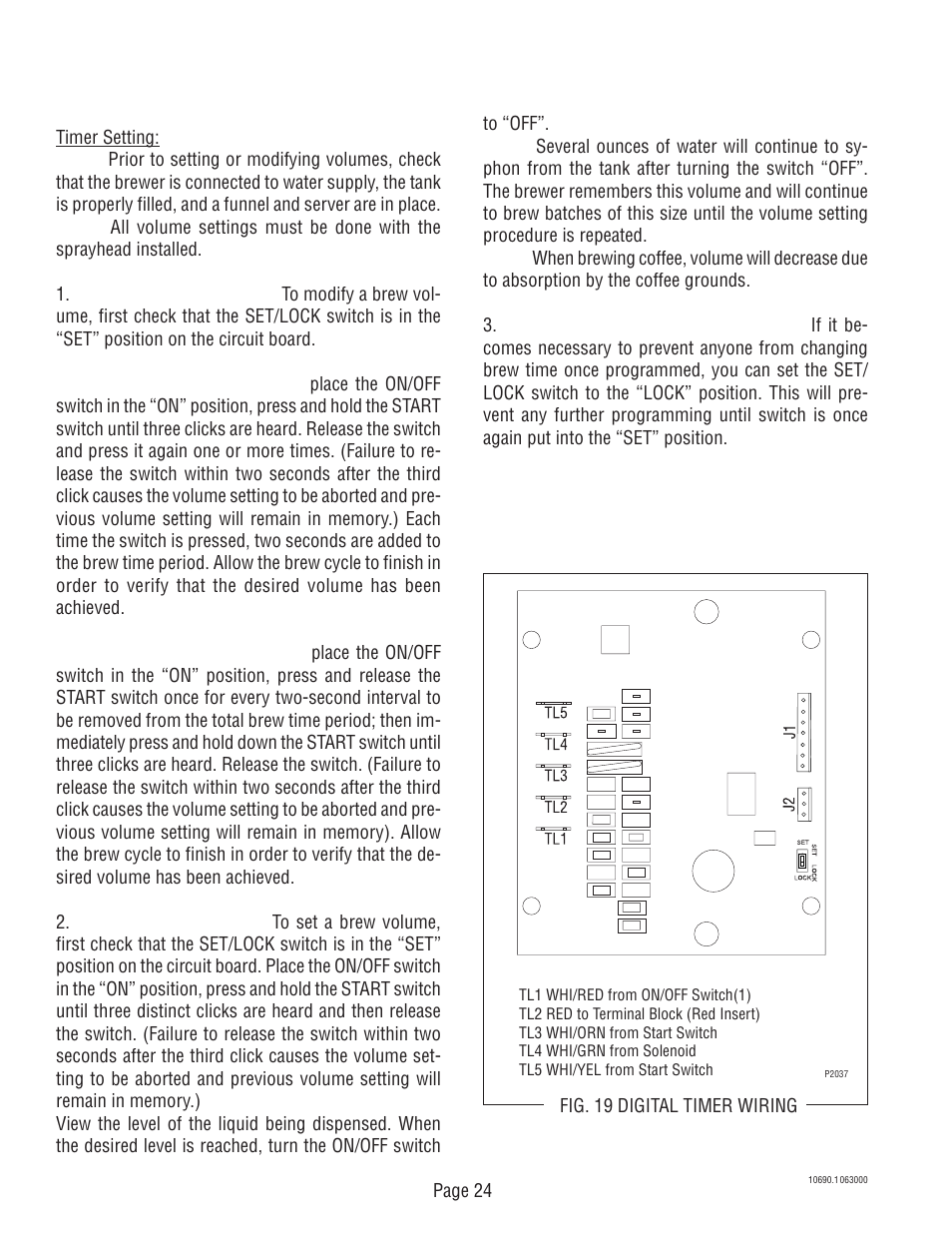 Bunn CWA-APS User Manual | Page 24 / 25