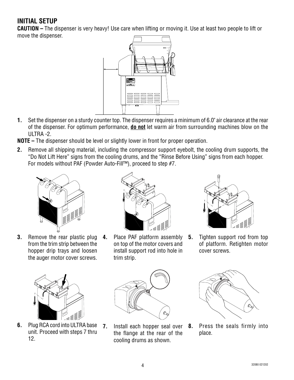 Initial setup | Bunn ULTRA-2 User Manual | Page 4 / 23