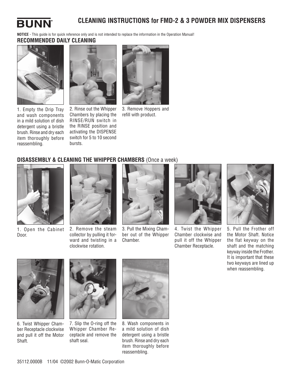 Bunn FMD-2 User Manual | 2 pages