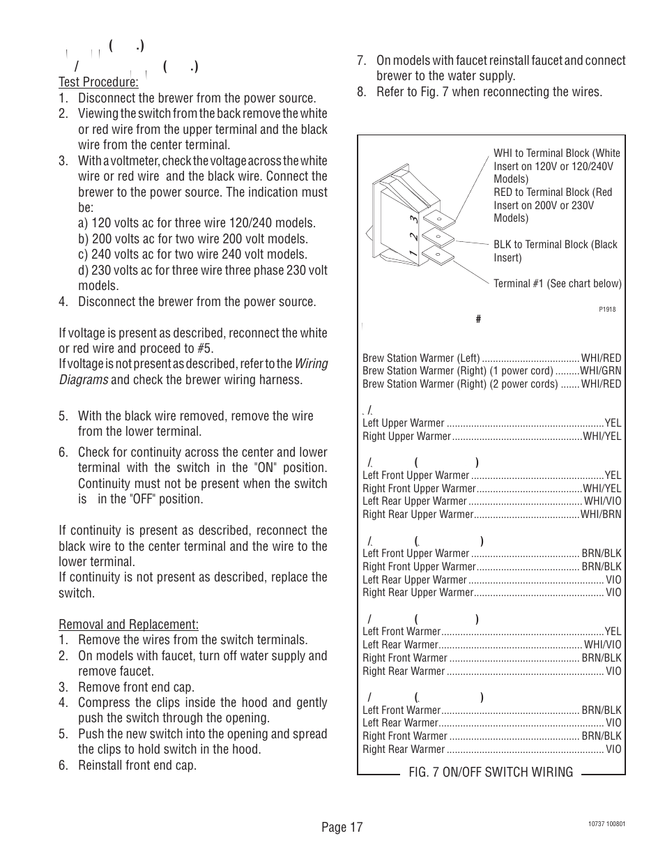 Bunn CWT TWIN User Manual | Page 17 / 35