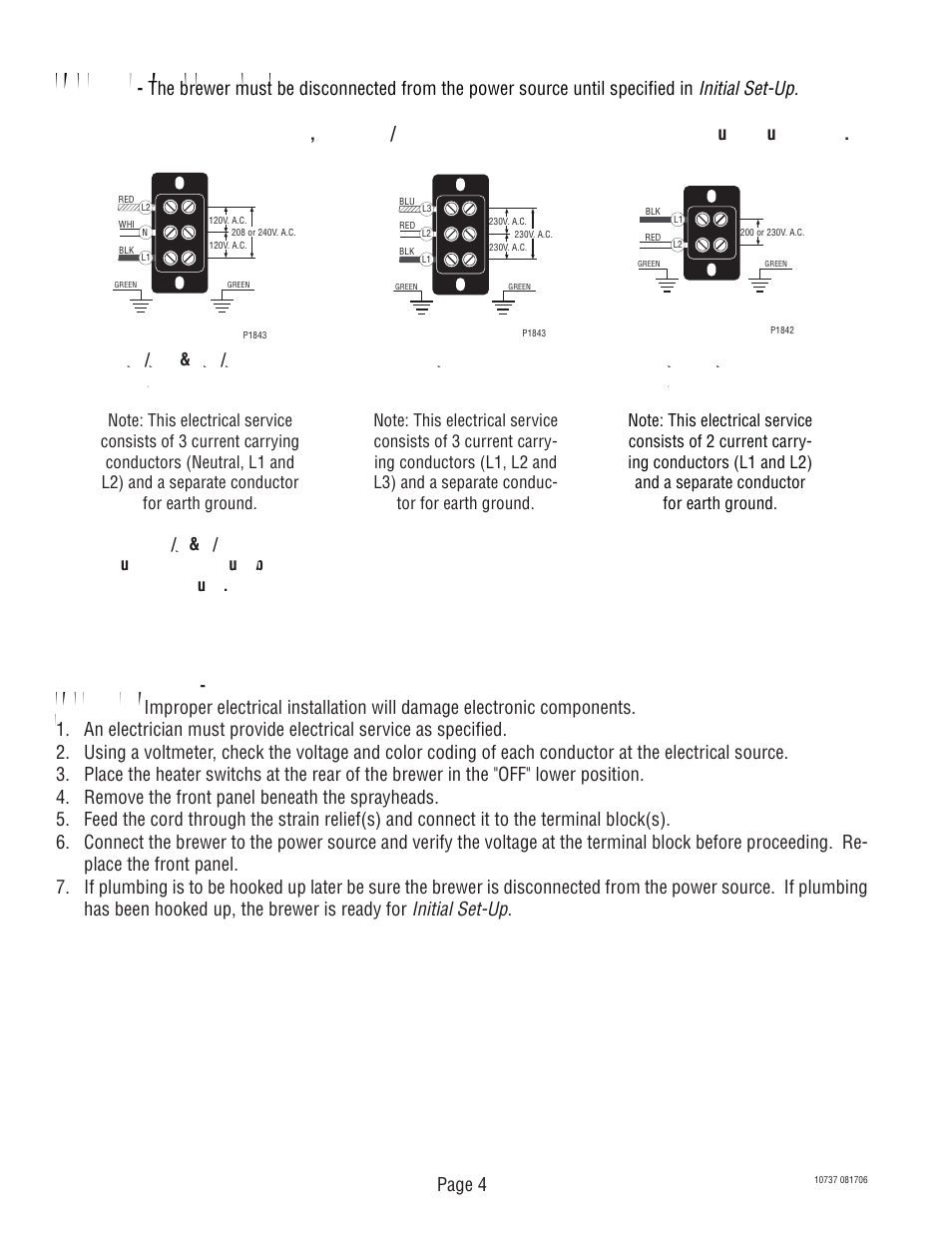 Electrical requirements | Bunn CWT TWIN User Manual | Page 4 / 35