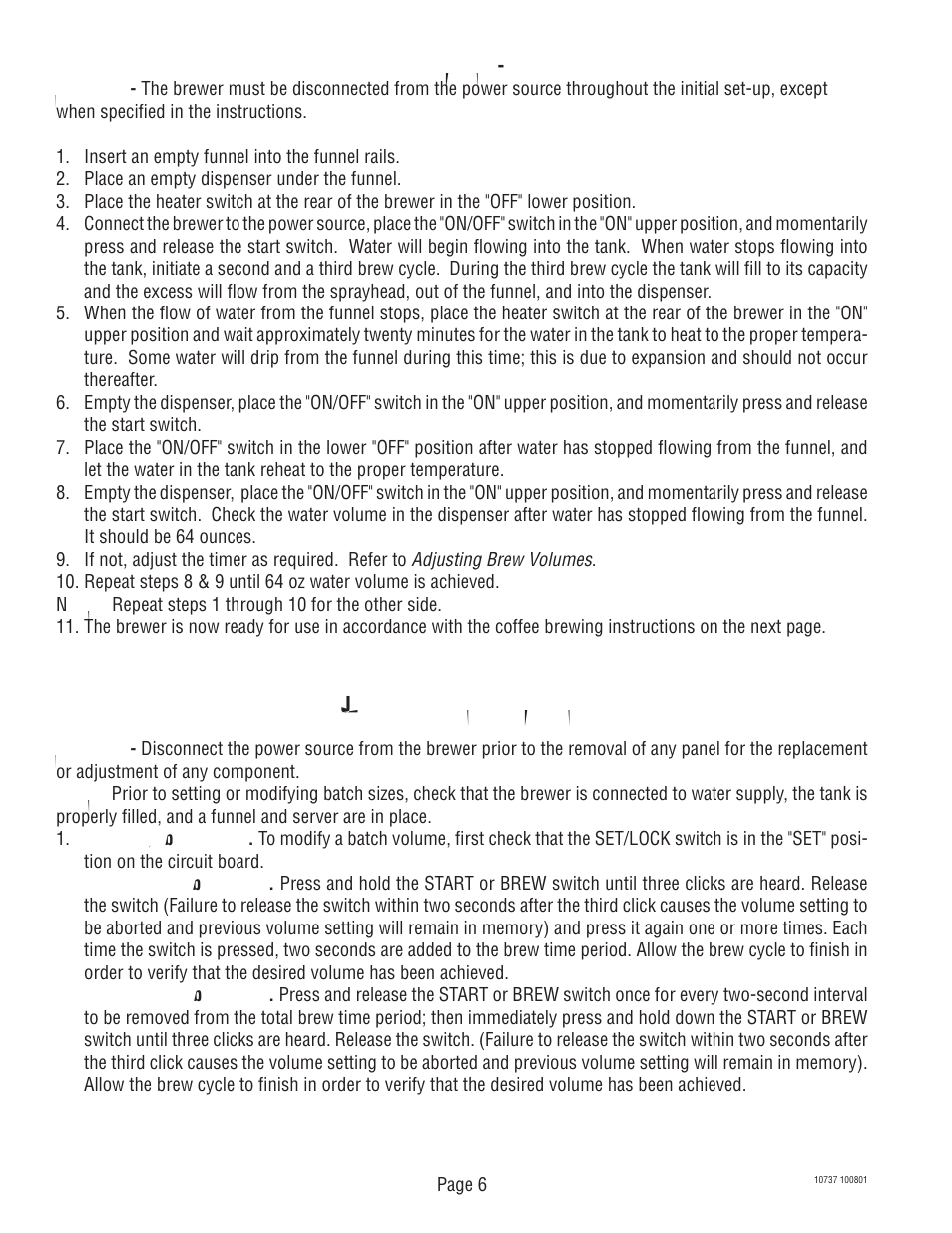 Bunn CWT TWIN User Manual | Page 6 / 35