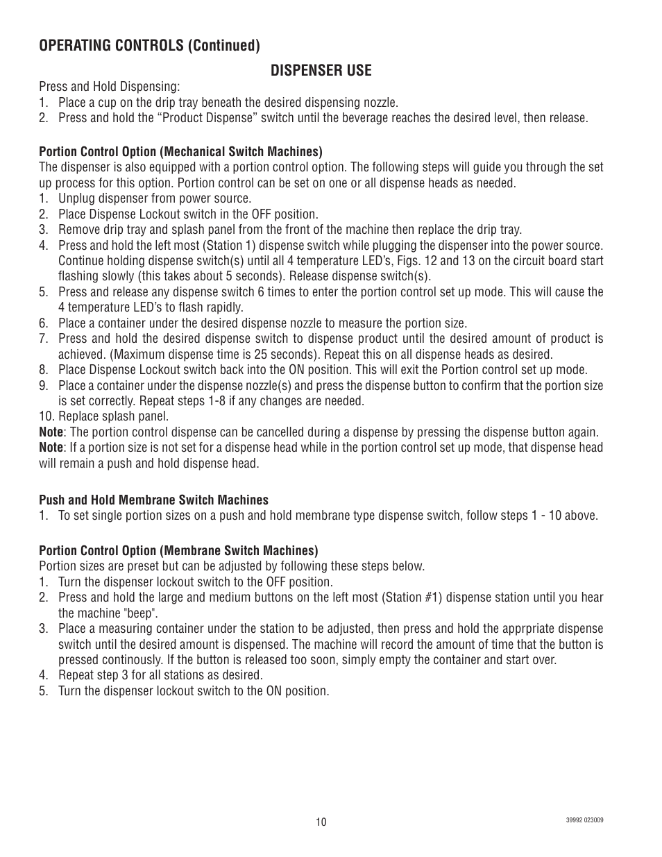 Bunn SILVER SERIES JDF-4S User Manual | Page 10 / 28