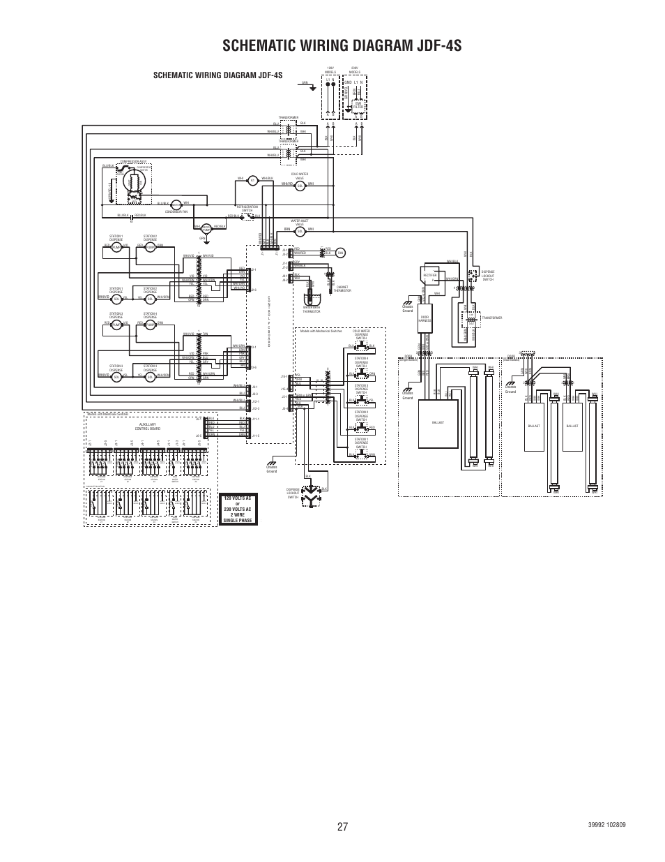 Schematic wiring diagram jdf-4s | Bunn SILVER SERIES JDF-4S User Manual | Page 27 / 28