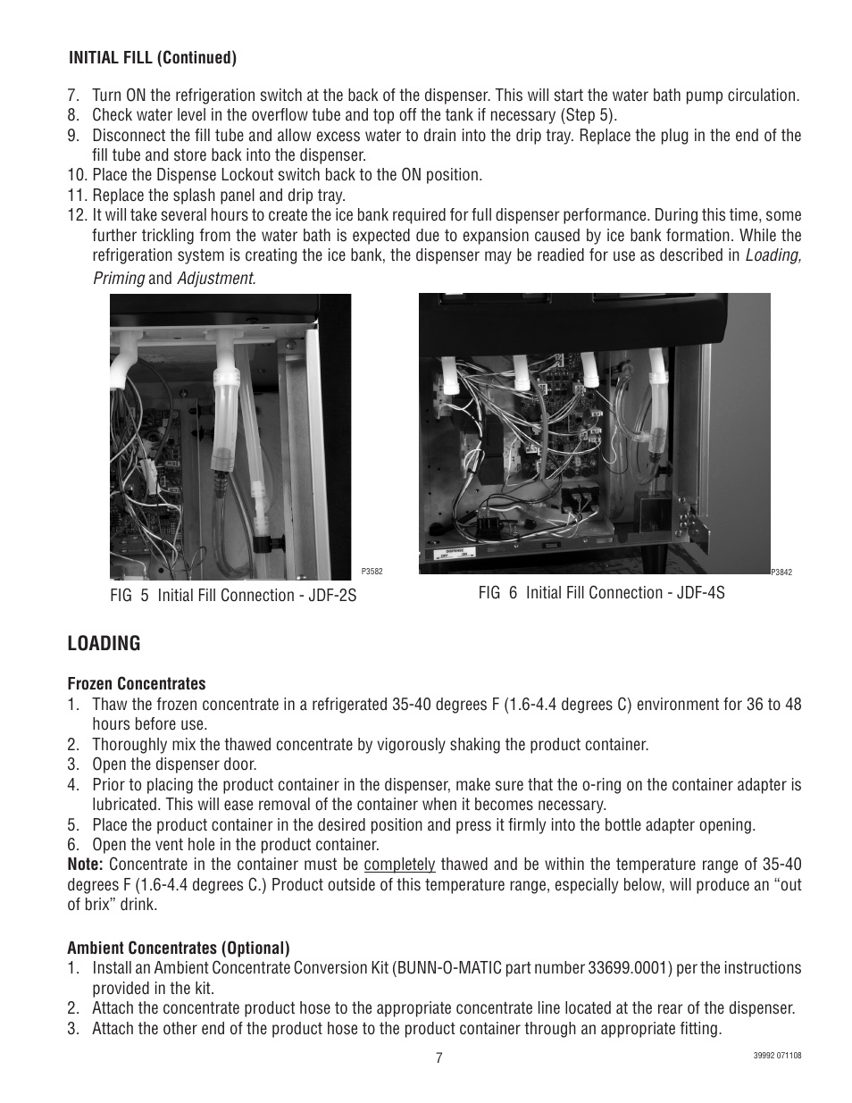 Loading | Bunn SILVER SERIES JDF-4S User Manual | Page 7 / 28