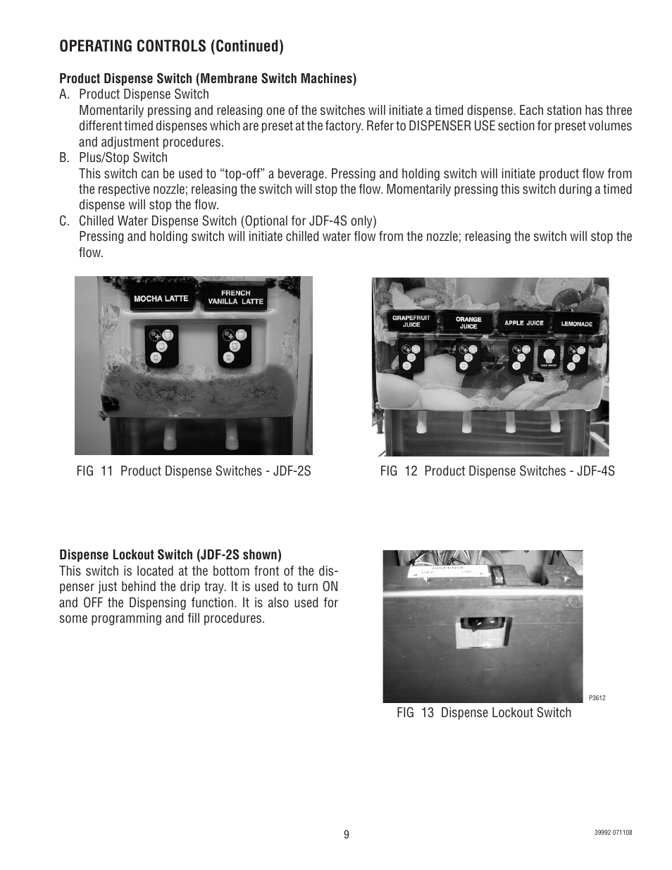 Operating controls (continued) | Bunn SILVER SERIES JDF-4S User Manual | Page 9 / 28