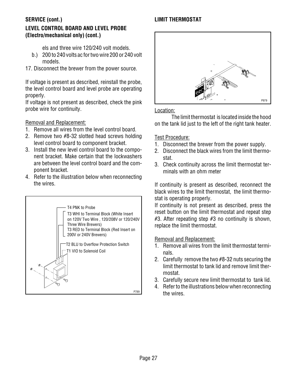 Bunn Dual TF User Manual | Page 27 / 47