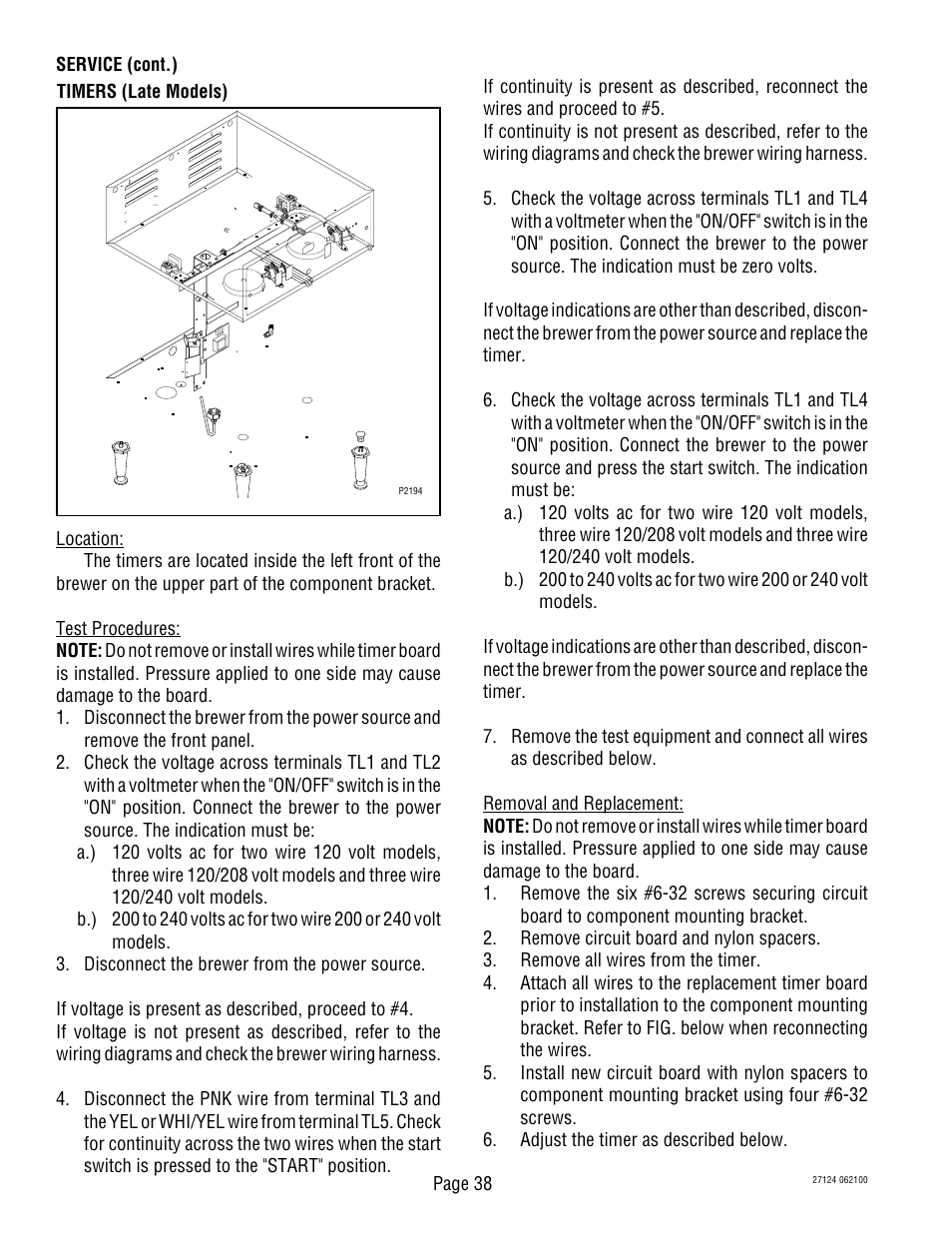 Bunn Dual TF User Manual | Page 38 / 47
