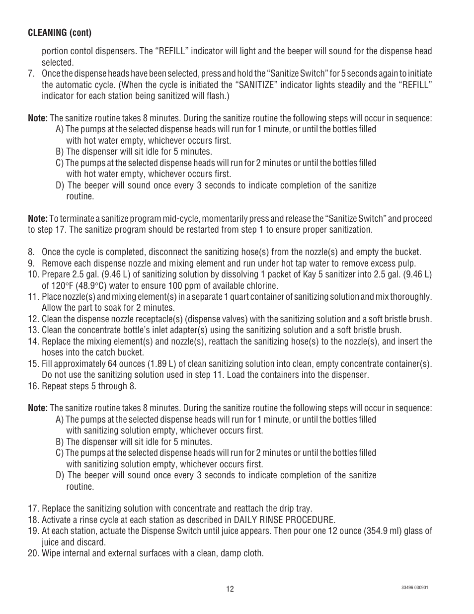 Bunn FCD-4 User Manual | Page 12 / 21