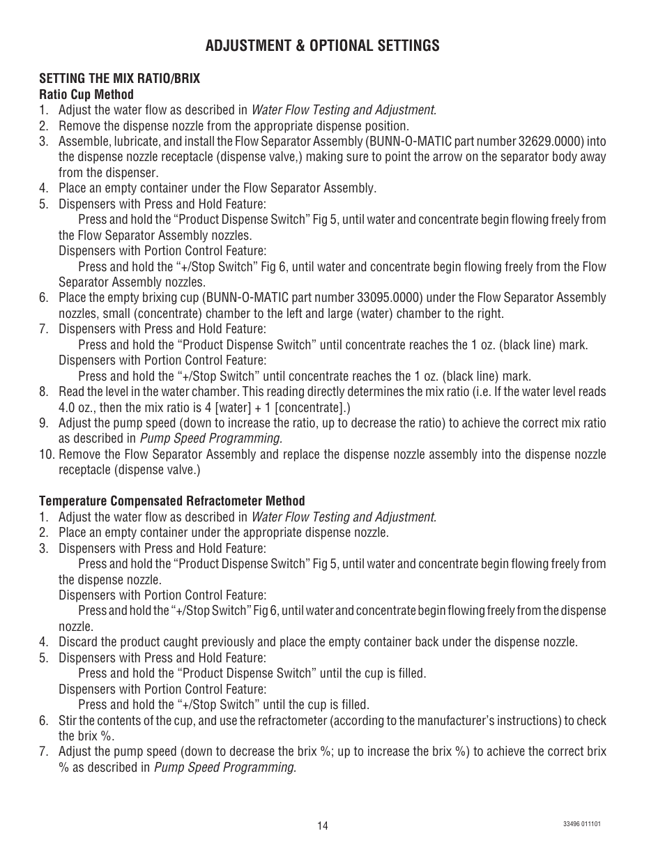 Bunn FCD-4 User Manual | Page 14 / 21