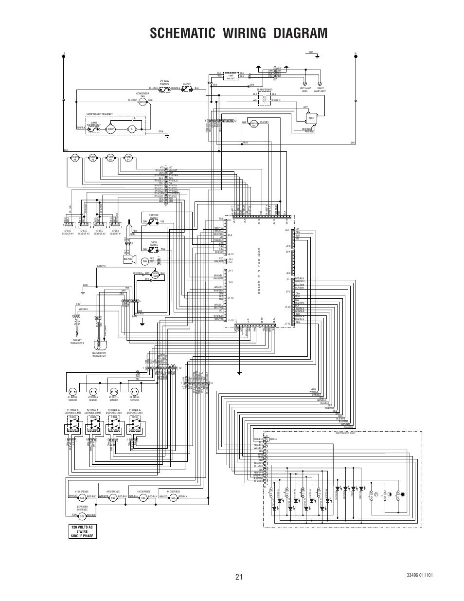 Schematic wiring diagram | Bunn FCD-4 User Manual | Page 21 / 21