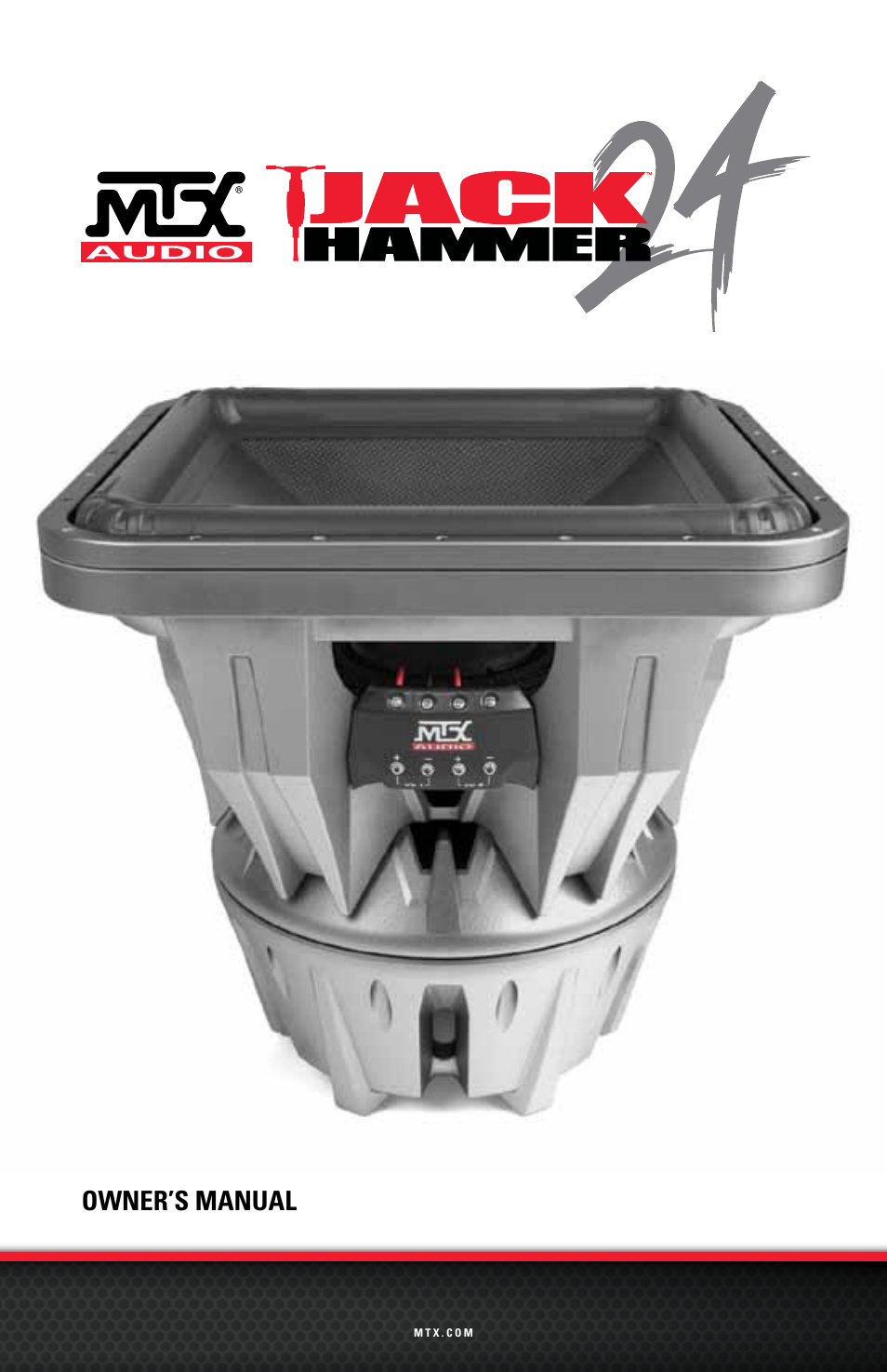 MTX Audio JackHammer 24 4000W RMS Dual 2 Ohm SuperWoofer User Manual | 7 pages