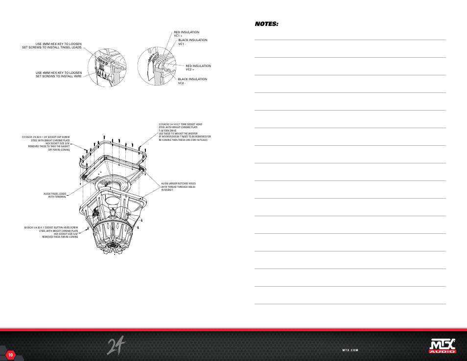 MTX Audio JackHammer 24 4000W RMS Dual 2 Ohm SuperWoofer User Manual | Page 6 / 7
