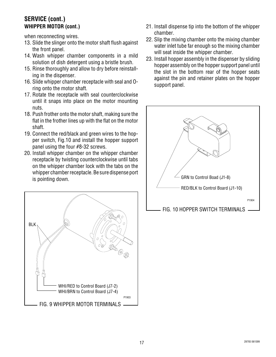 Service (cont.) | Bunn POWDER AUTO FILL User Manual | Page 17 / 34