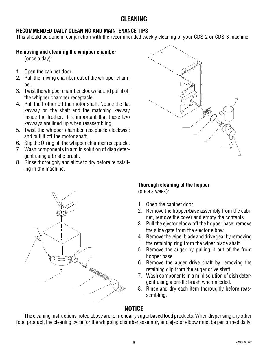 Cleaning, Notice | Bunn POWDER AUTO FILL User Manual | Page 6 / 34