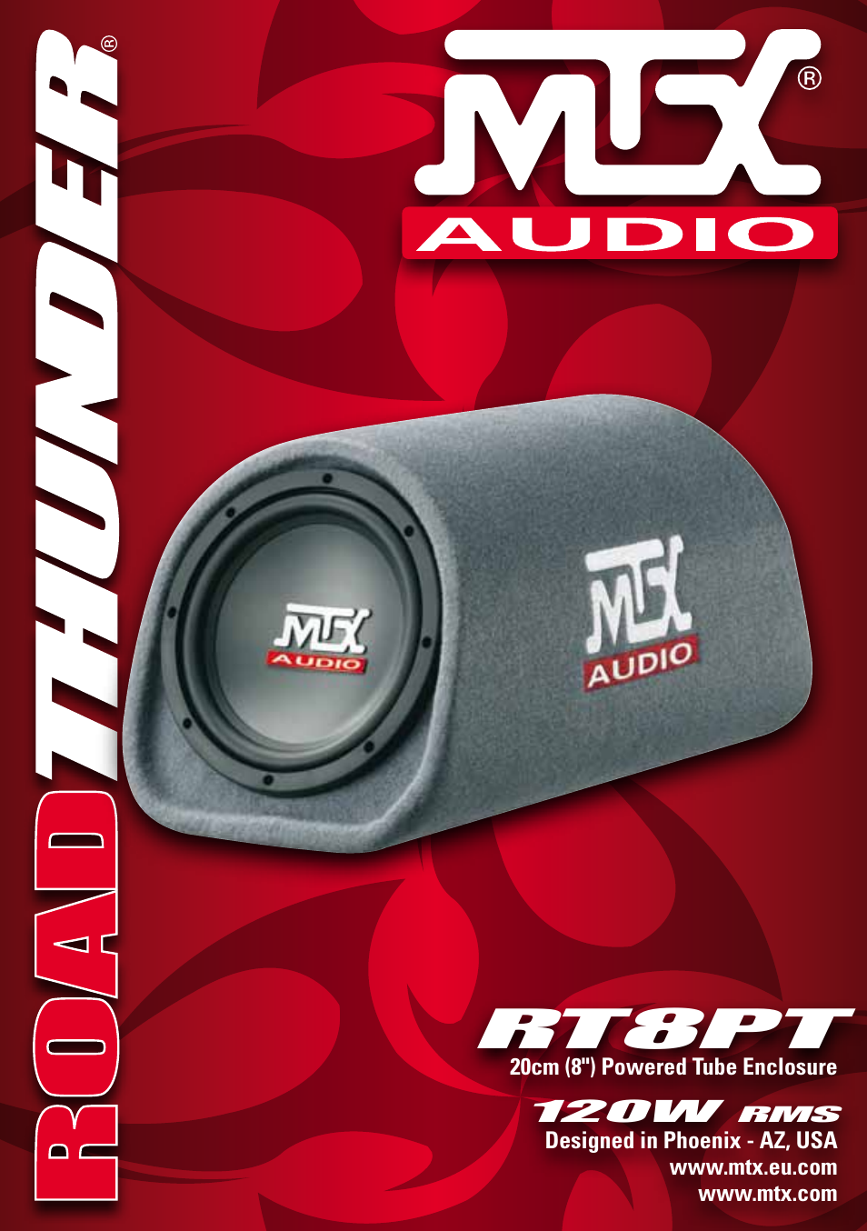 MTX Audio RoadThunder RT8PT 8 120W RMS Amplified Vented Enclosure User Manual | 24 pages