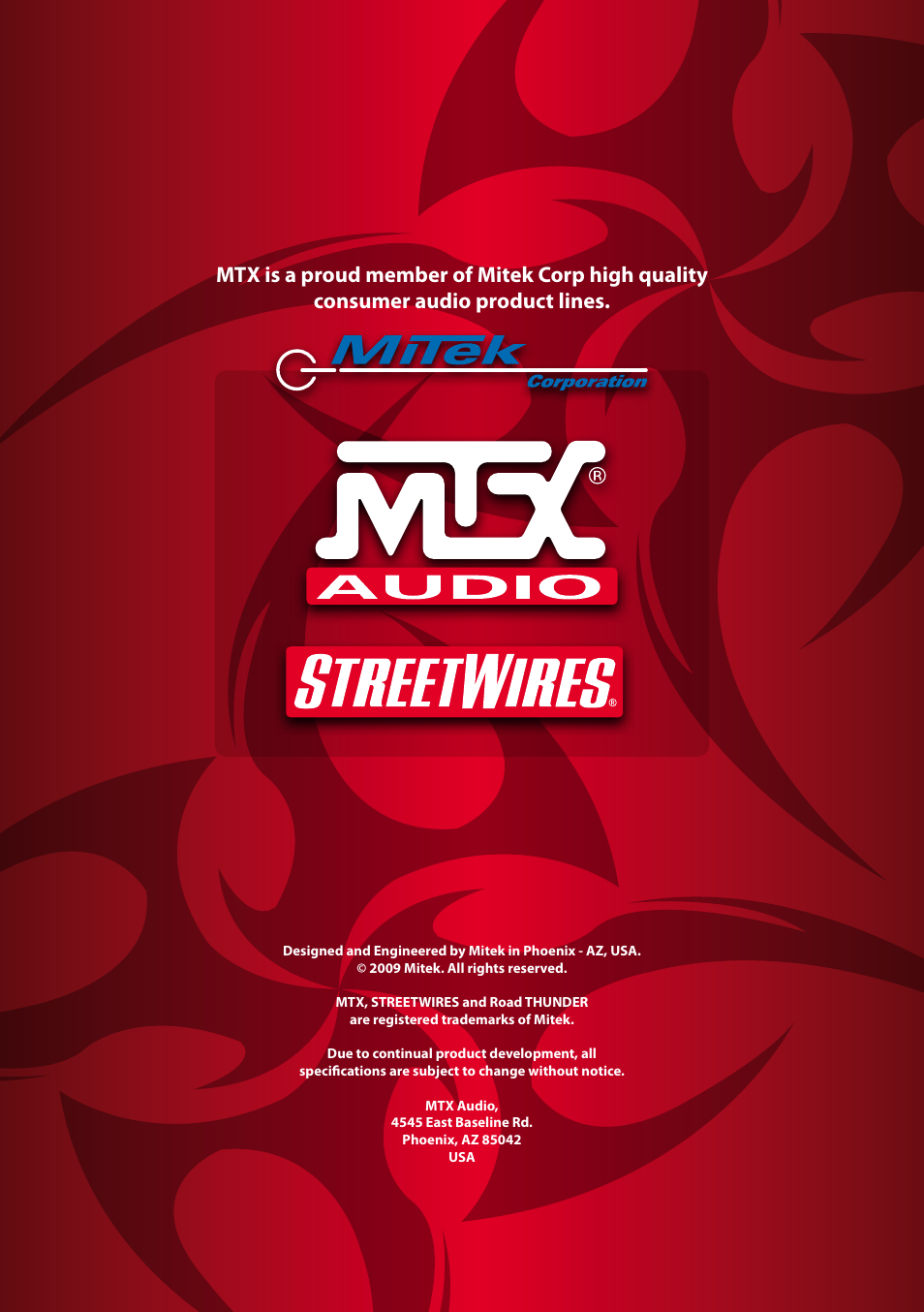 MTX Audio RoadThunder RT8PT 8 120W RMS Amplified Vented Enclosure User Manual | Page 24 / 24