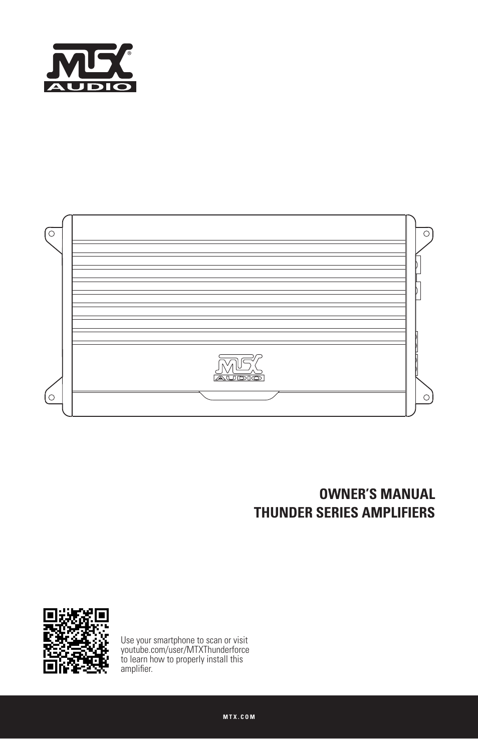 MTX Audio THUNDER Series THUNDER1000-1 1000W RMS Mono Block Class D Amplifier User Manual | 32 pages
