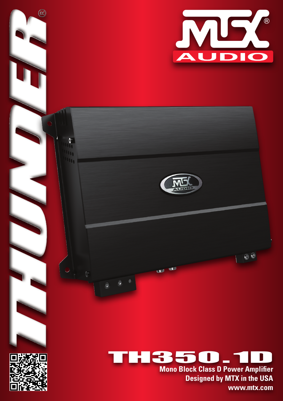 MTX Audio TH Series TH350-1D 350W RMS Mono Block Class D Amplifier User Manual | 20 pages