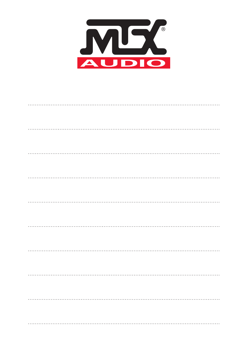 MTX Audio TH Series TH350-1D 350W RMS Mono Block Class D Amplifier User Manual | Page 19 / 20