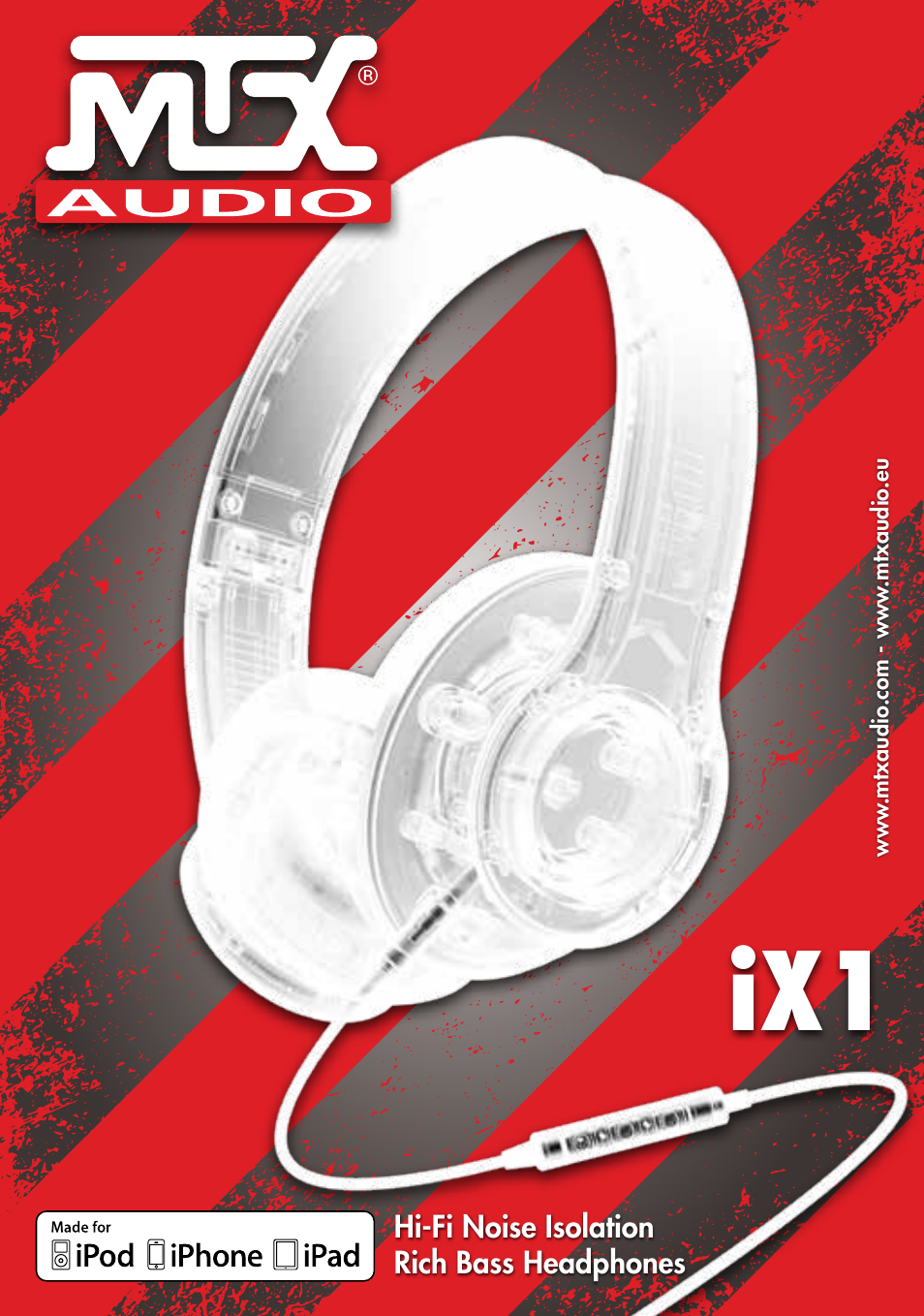 MTX Audio StreetAudio iX1 BLACK On Ear Headphones User Manual | 20 pages