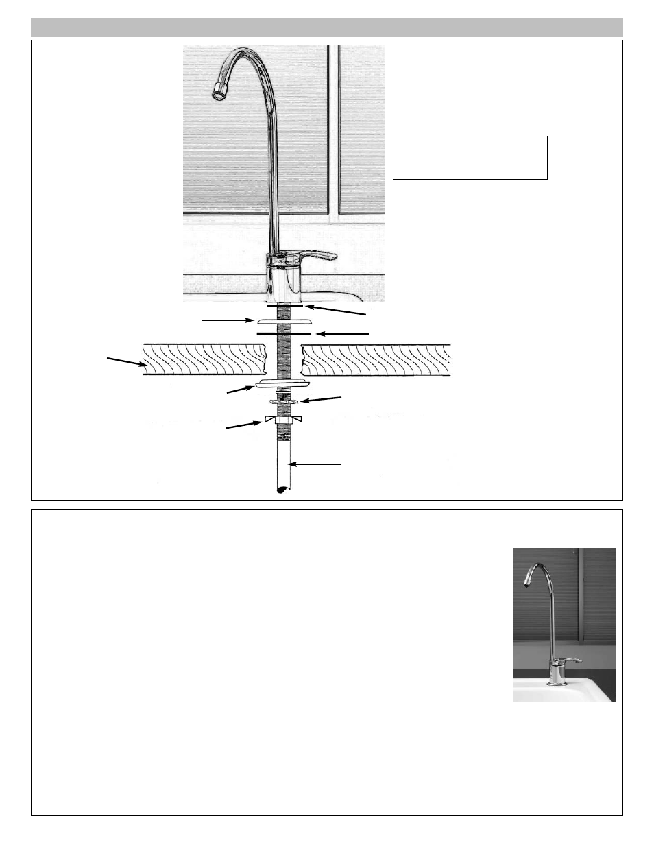 Ii.b. installing the stainless steel faucet, Mounting the faucet | Purenex Multipure Aquaversa for model MP750SB User Manual | Page 7 / 26