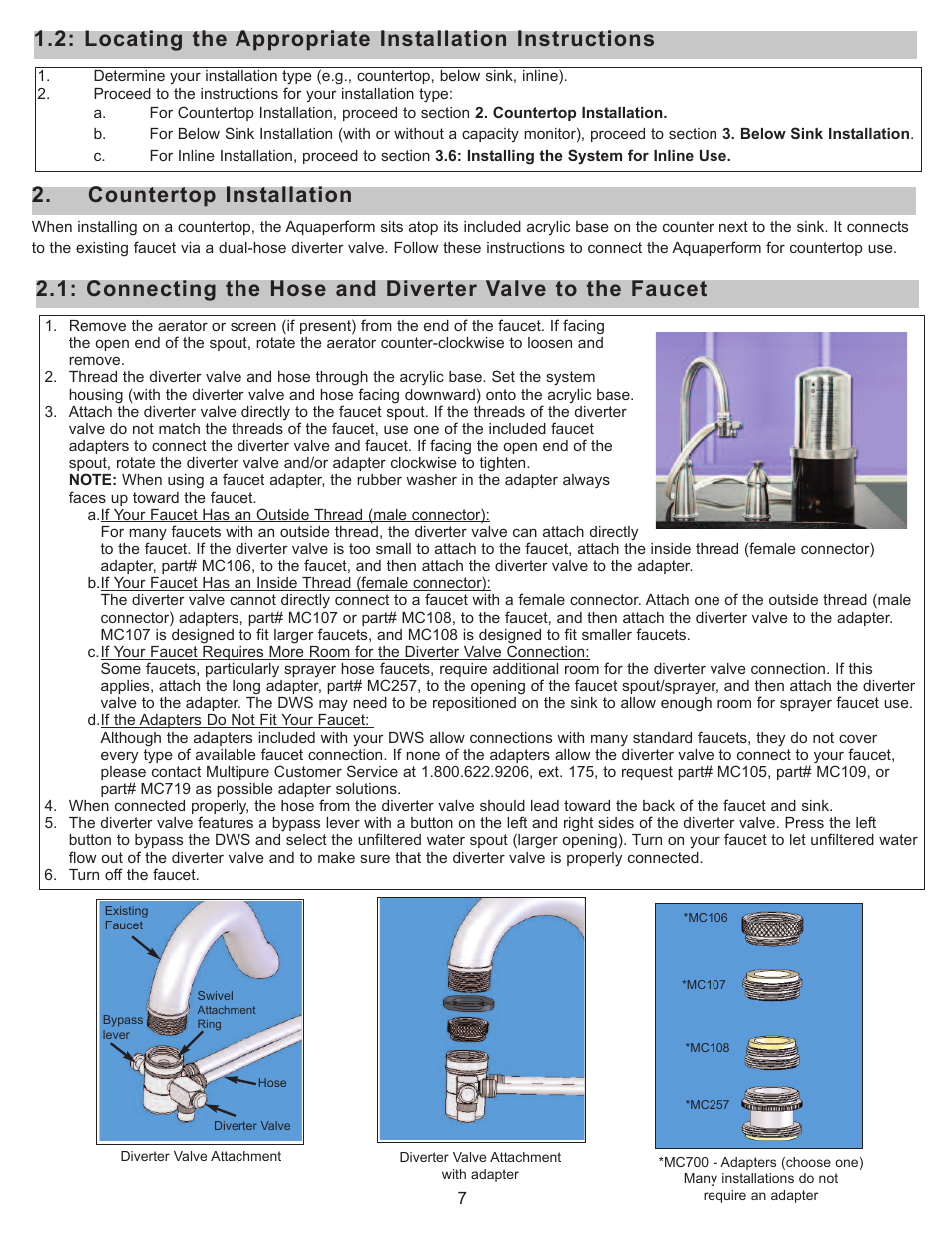 Purenex Multipure Aquaperform User Manual | Page 7 / 28