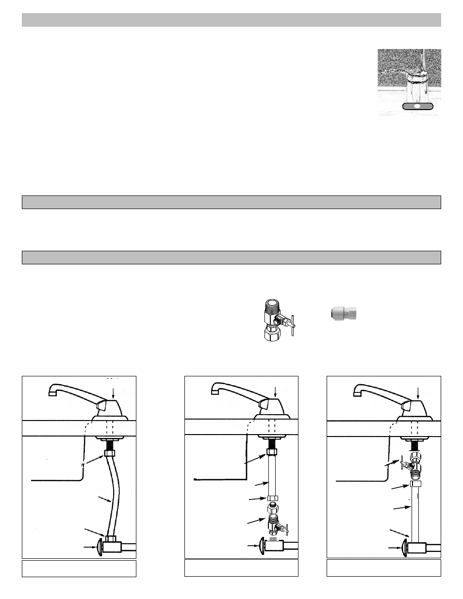 Adapta valve installation, A. b, Ii.c. installing faucet with capacity monitor | Purenex Multipure Aquaperform For Model MP880SB User Manual | Page 10 / 28
