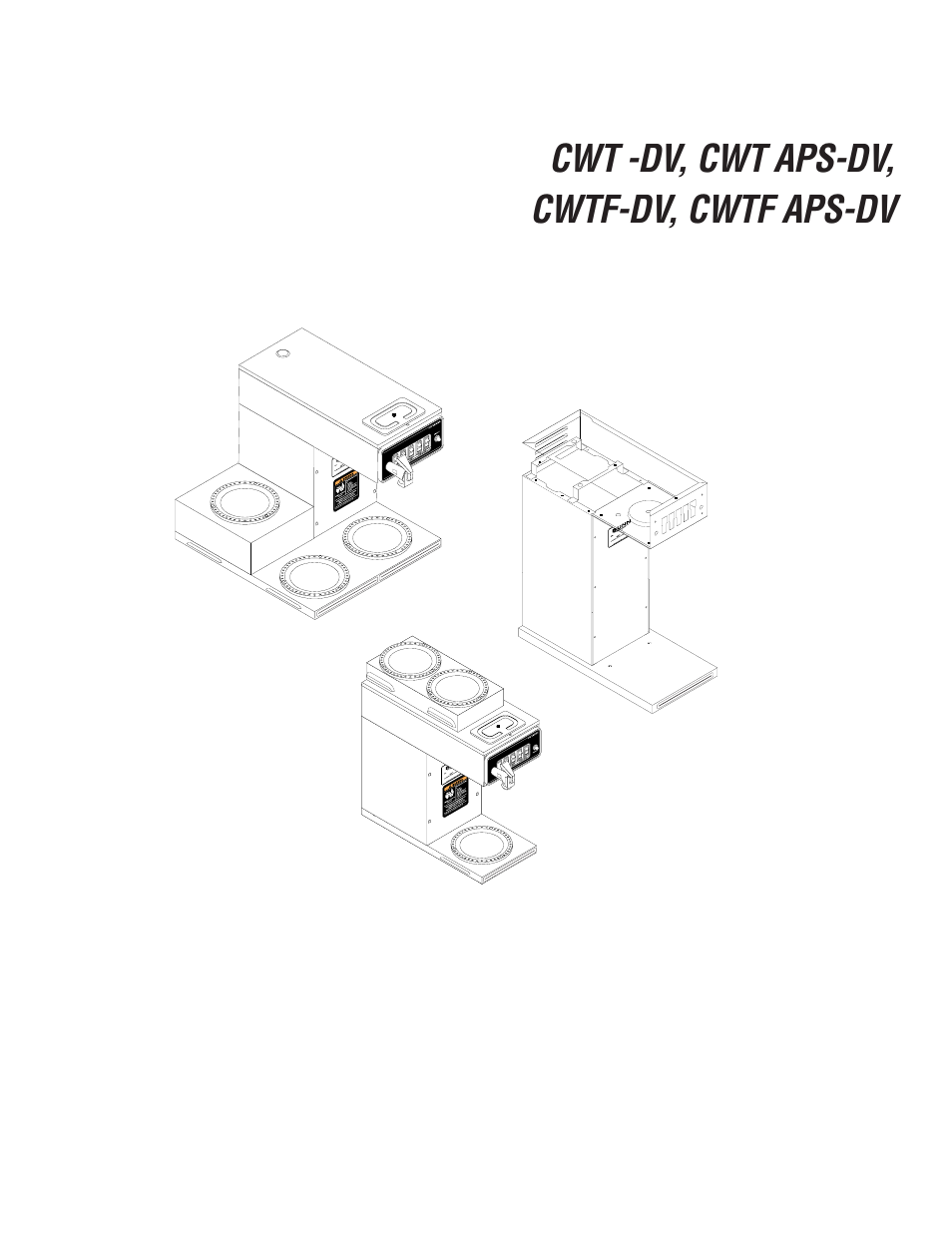 Bunn CWT -DV User Manual | 31 pages