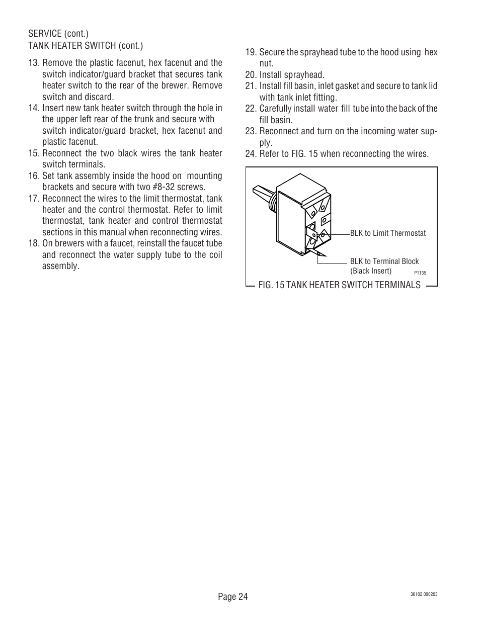 Bunn CWT -DV User Manual | Page 24 / 31
