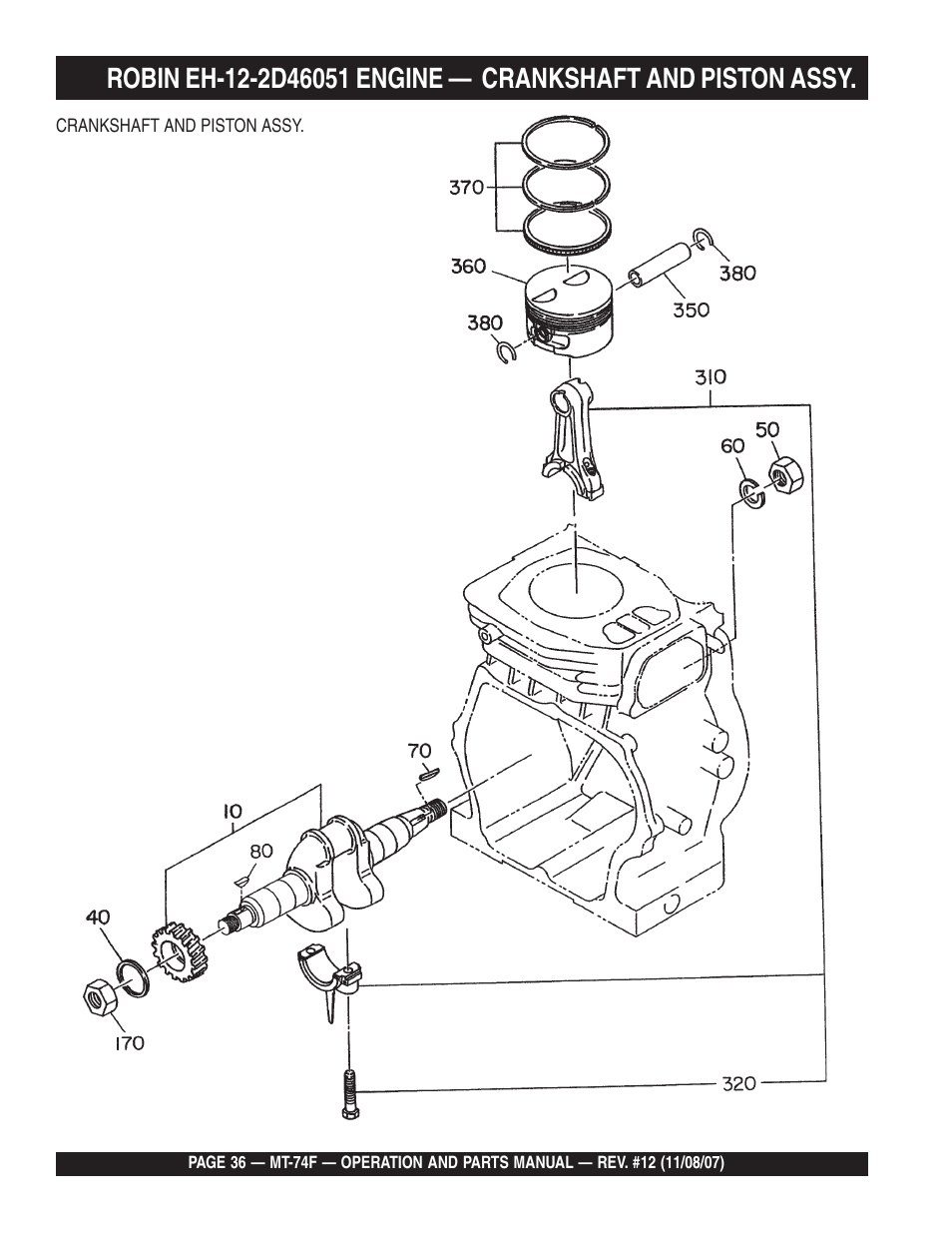 Multiquip MT74F User Manual | Page 36 / 50