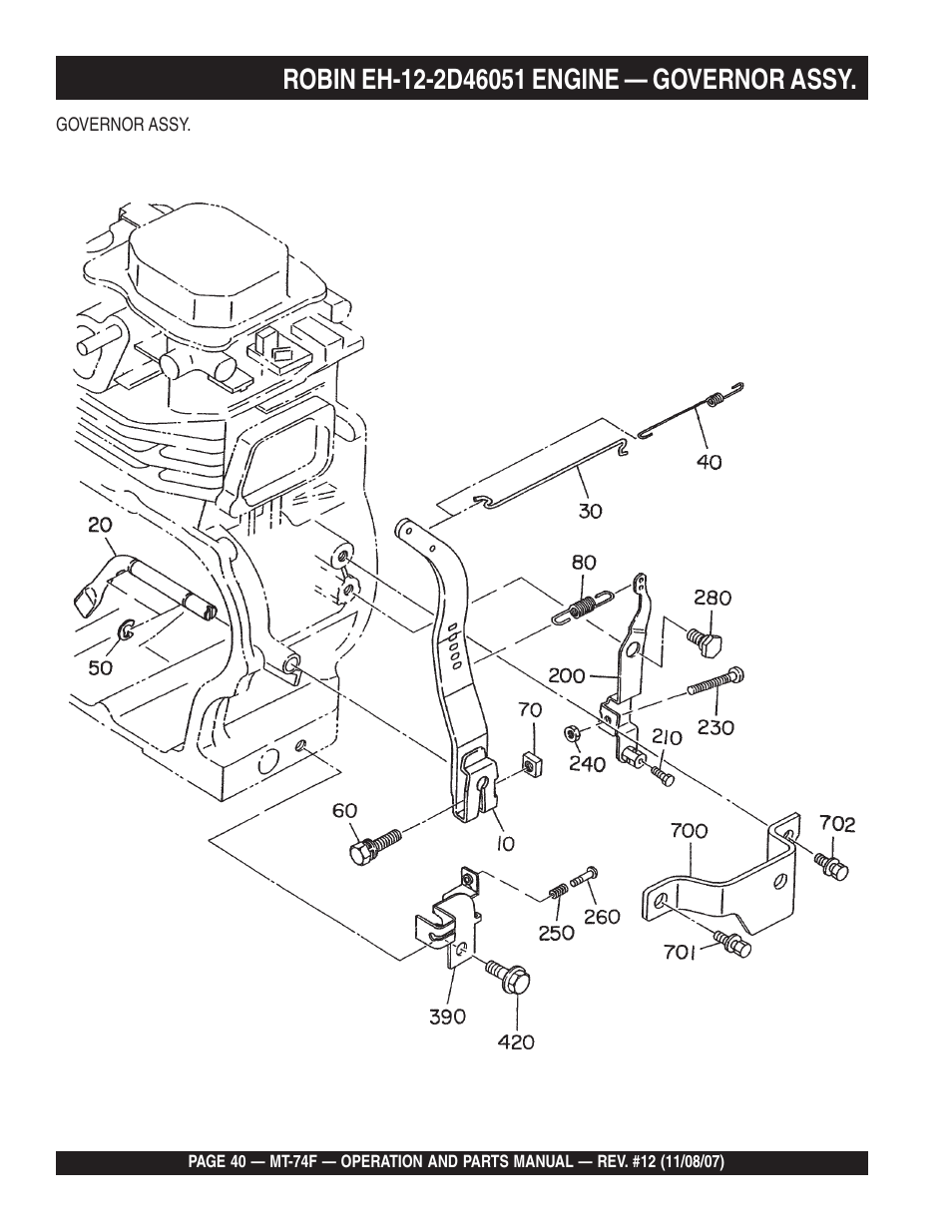 Multiquip MT74F User Manual | Page 40 / 50