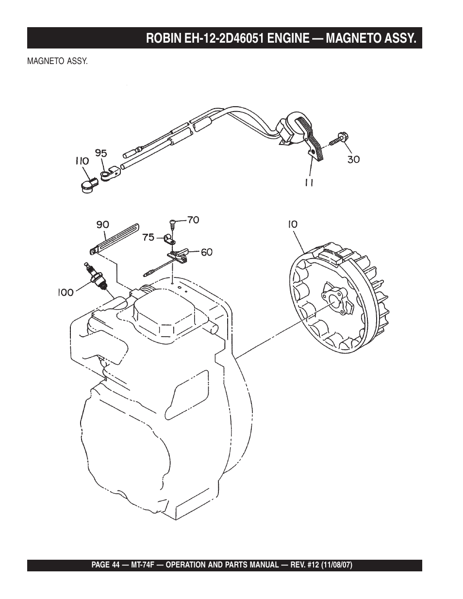 Multiquip MT74F User Manual | Page 44 / 50