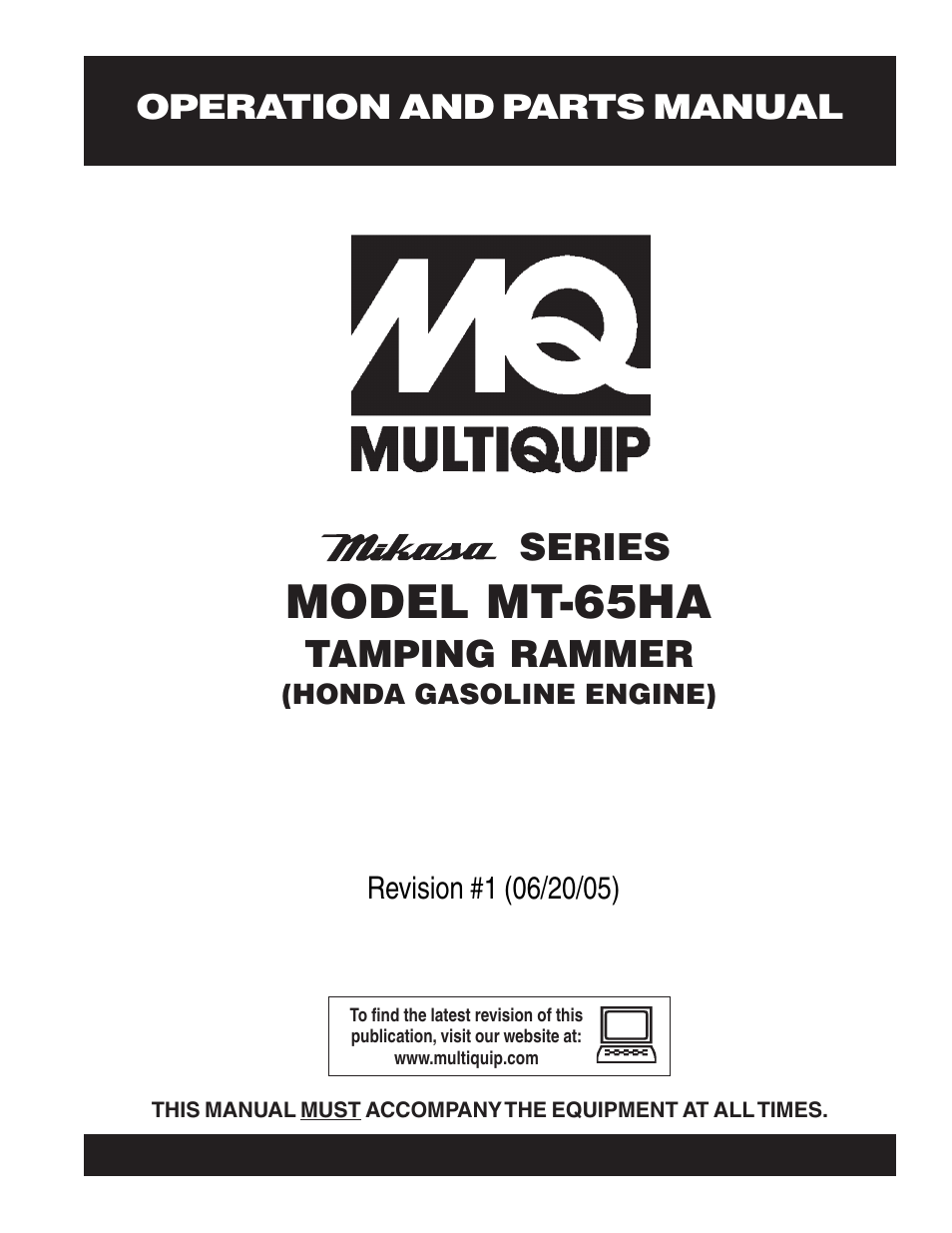 Multiquip MT65HA User Manual | 64 pages