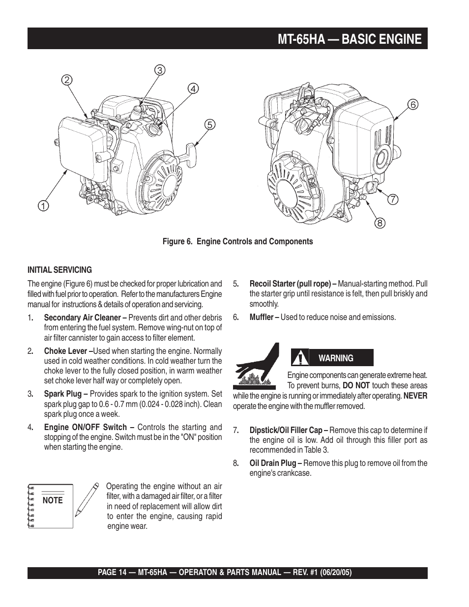 Mt-65ha — basic engine | Multiquip MT65HA User Manual | Page 14 / 64