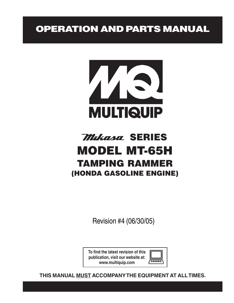 Multiquip MT65H User Manual | 64 pages