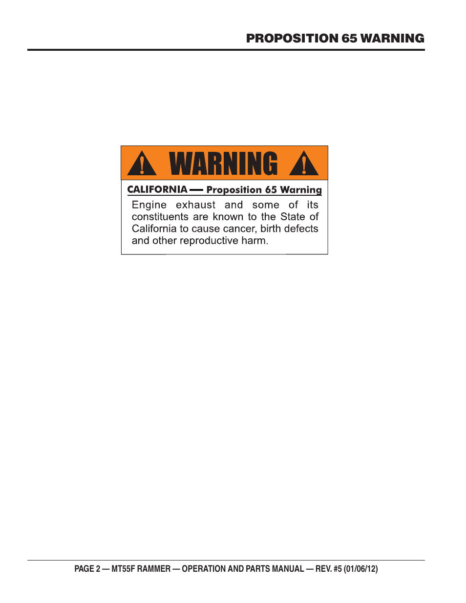 Multiquip MT55F User Manual | Page 2 / 72