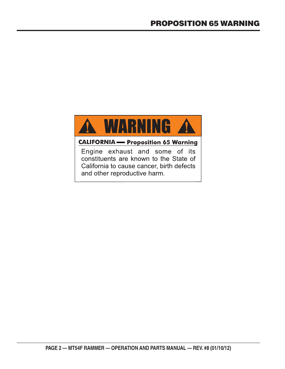 Multiquip MT54F User Manual | Page 2 / 48
