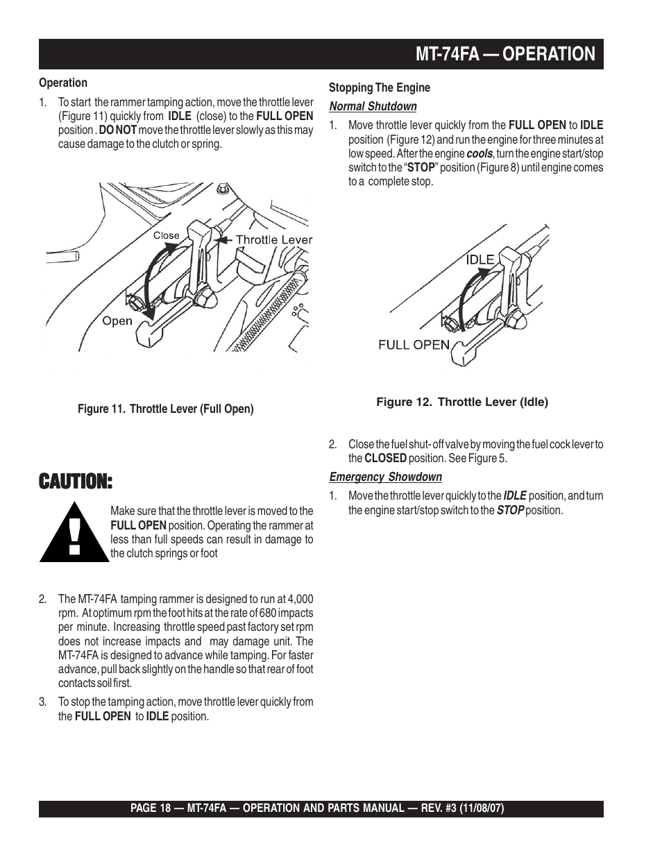 Multiquip MT74FA User Manual | Page 18 / 50