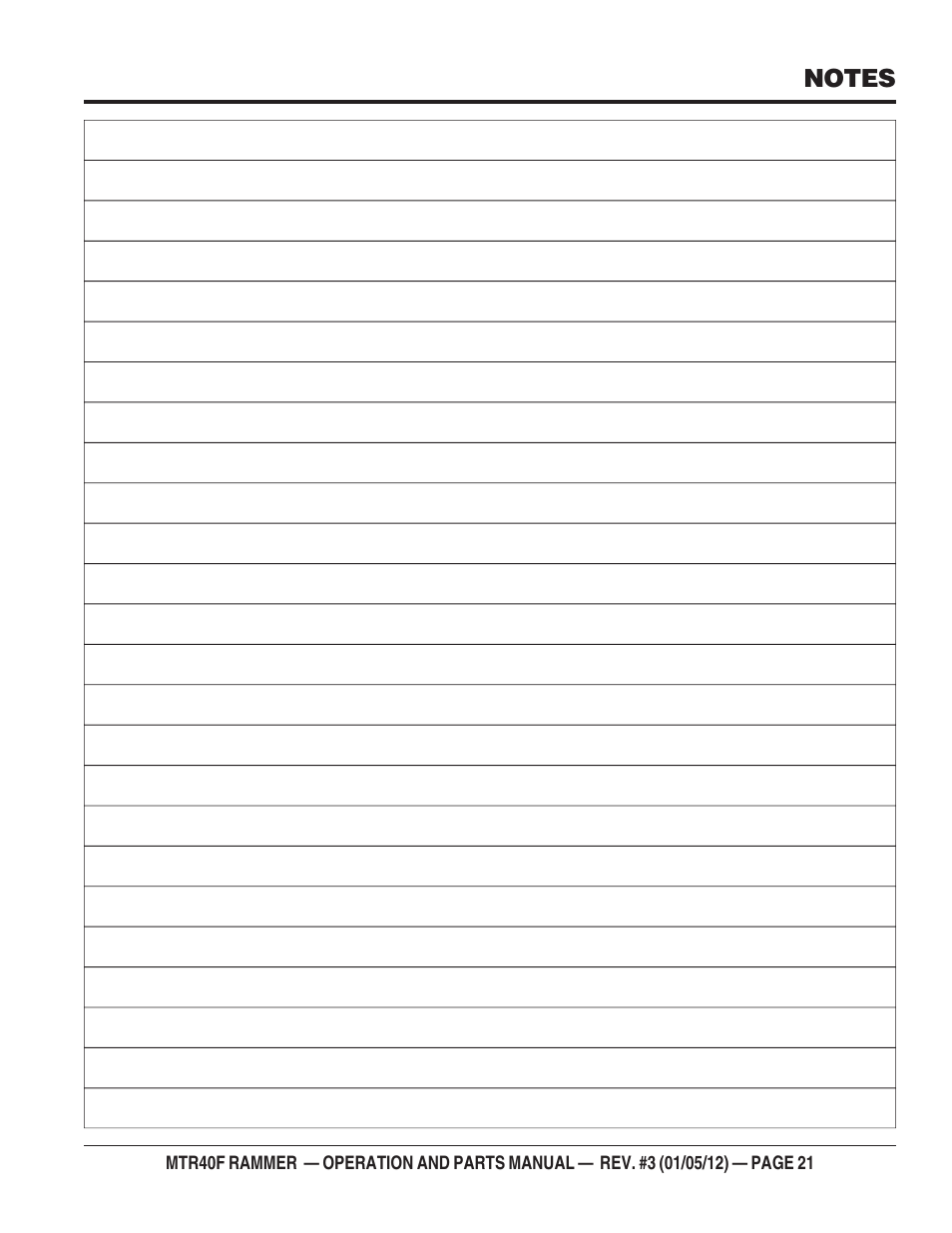Multiquip MTR40F User Manual | Page 21 / 76